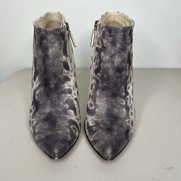 Gucci Gloria Snake Print Leather Pointed Ankle Booties Size 37 - Picture 2 of 11